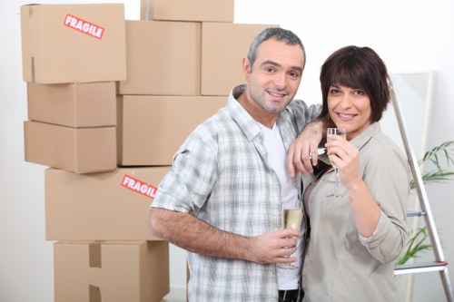 Professional movers operating a truck in West Hampstead